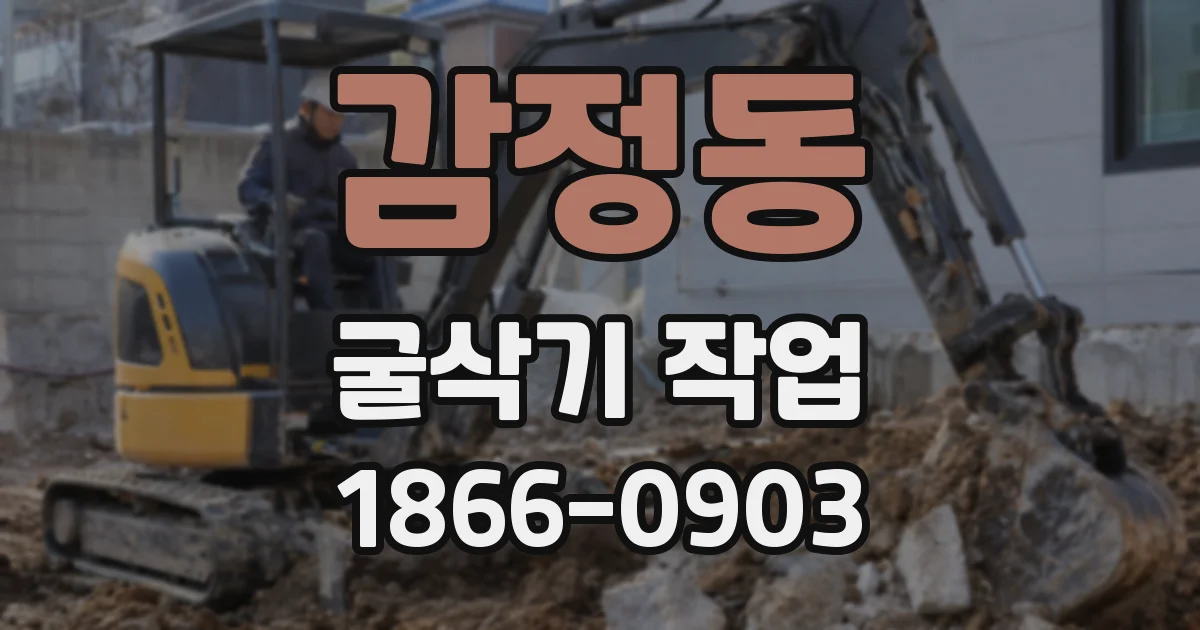 감정동 굴삭기 작업