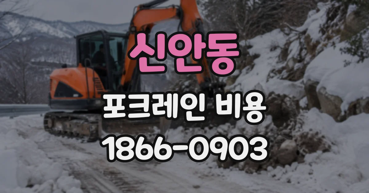 신안동 포크레인비용