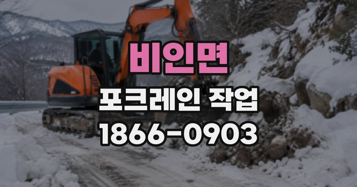 비인면 포크레인작업