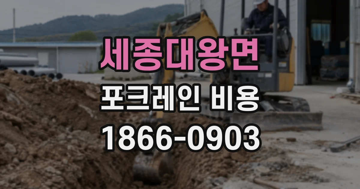 세종대왕면 포크레인 비용