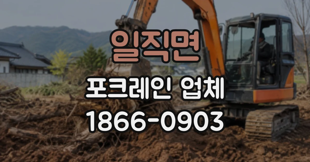 일직면 포크레인업체