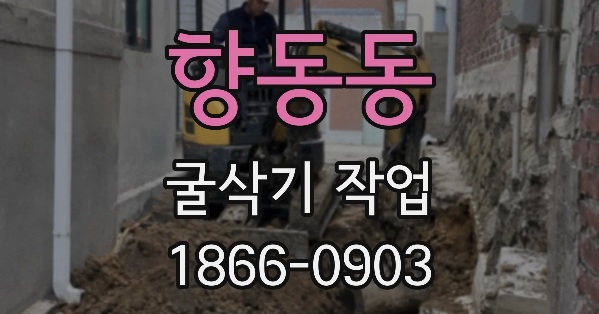 향동동 굴삭기 작업