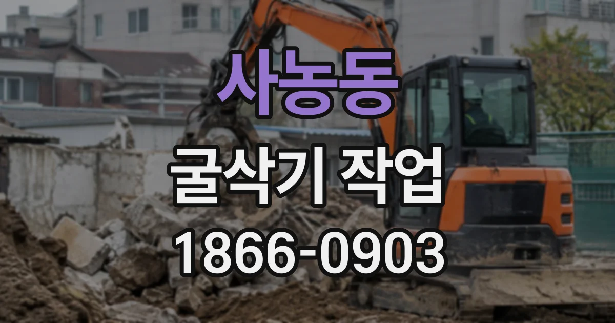 사농동 굴삭기작업