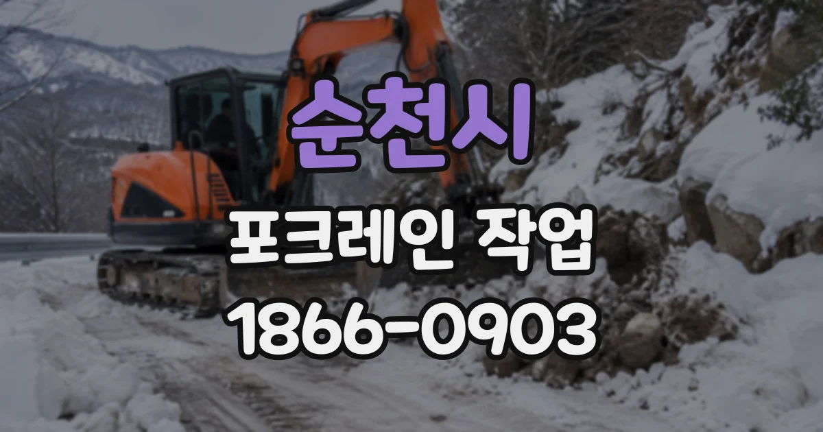 순천시 포크레인작업