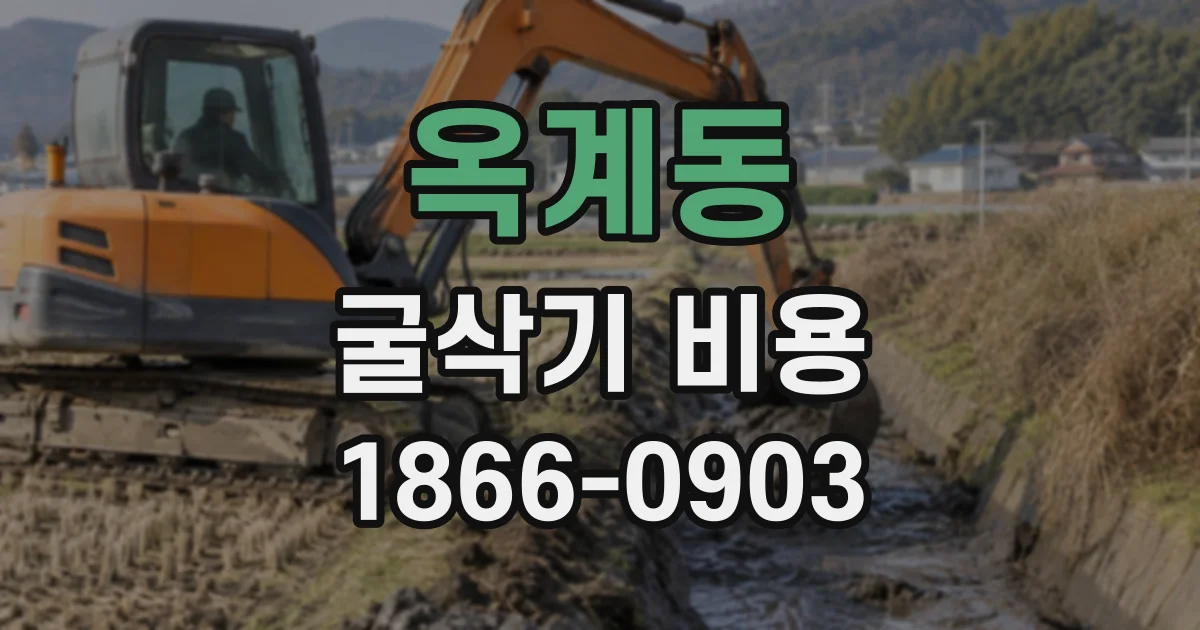 옥계동 굴삭기비용