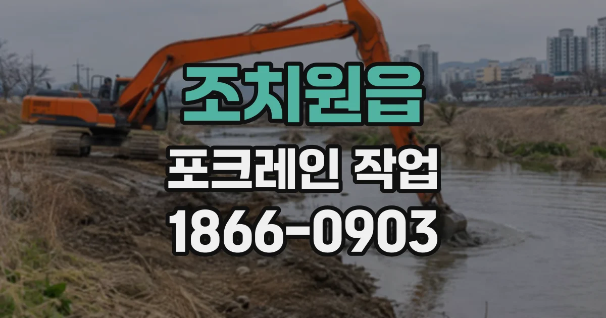 조치원읍 포크레인작업