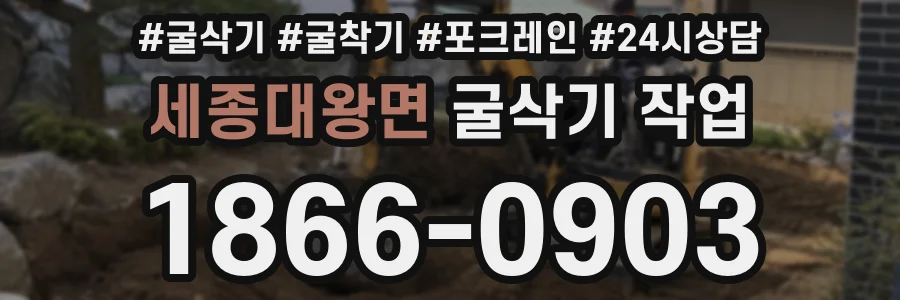 세종대왕면 굴삭기 작업