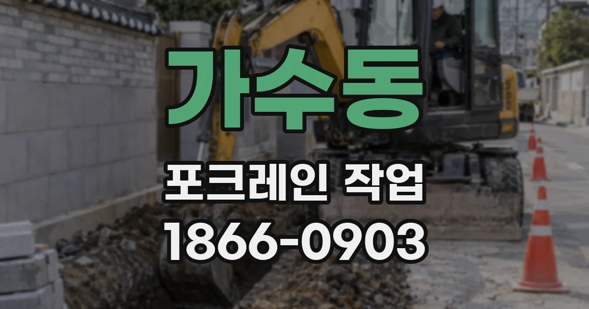 가수동 포크레인 작업