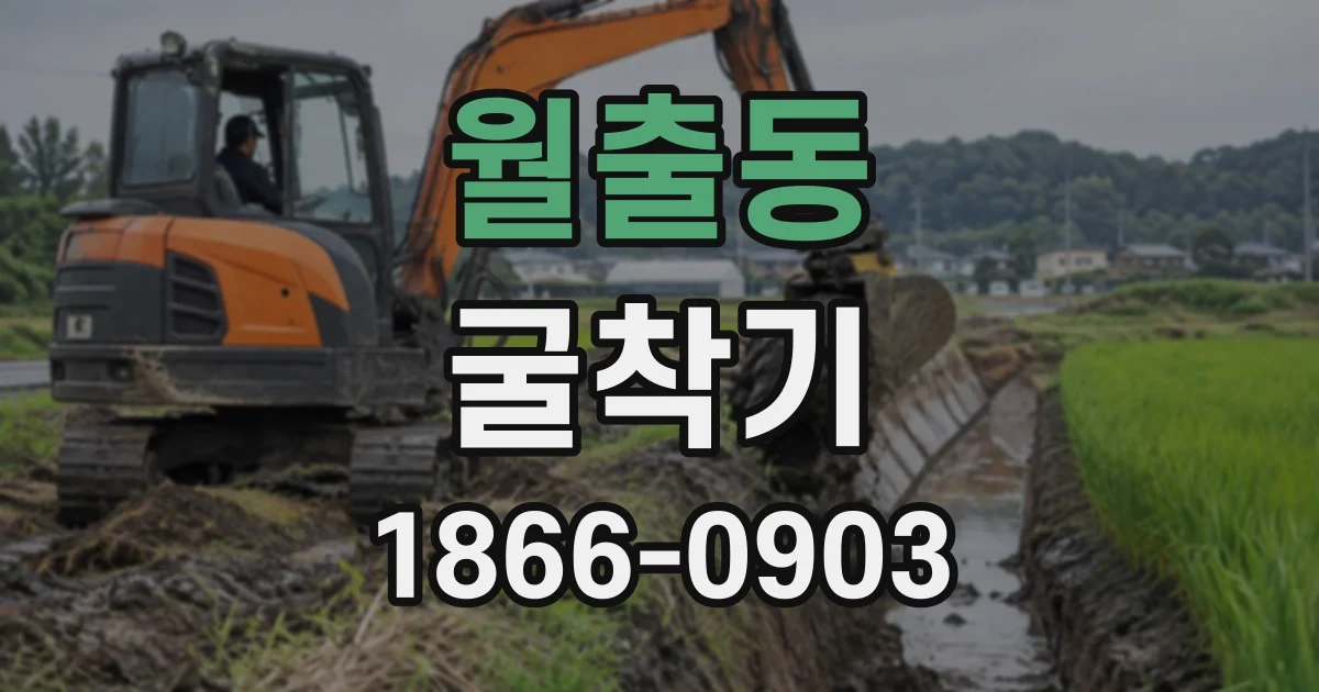 월출동 굴착기