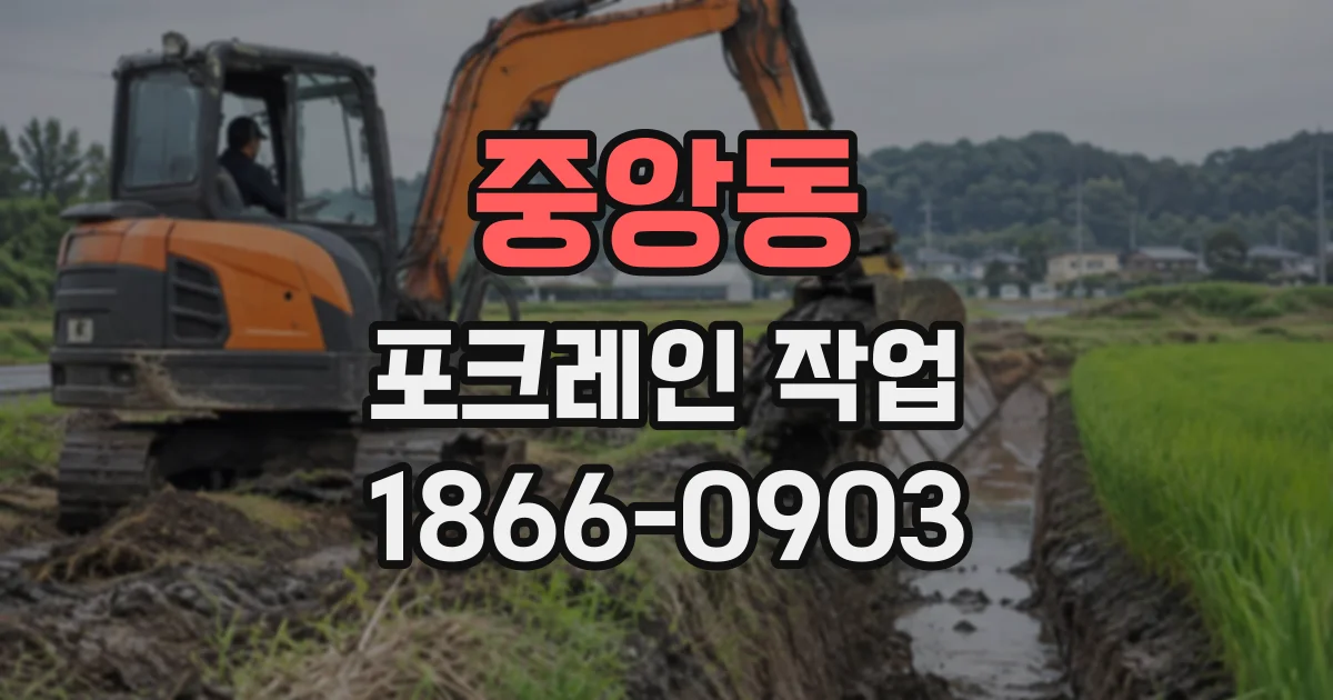 중앙동 포크레인작업