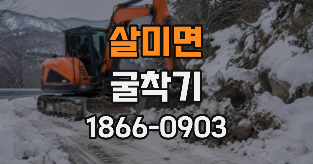 살미면 굴착기