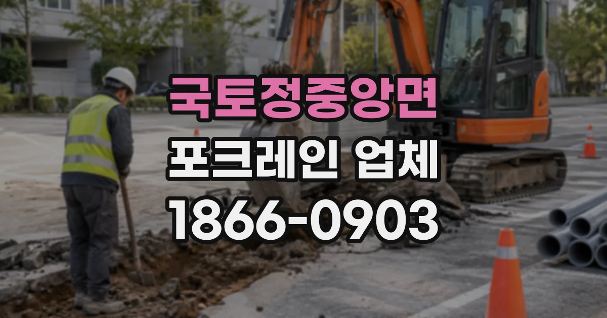 국토정중앙면 포크레인업체