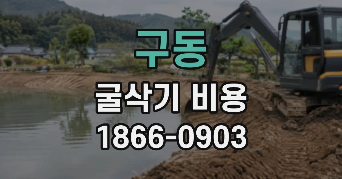 구동 굴삭기비용