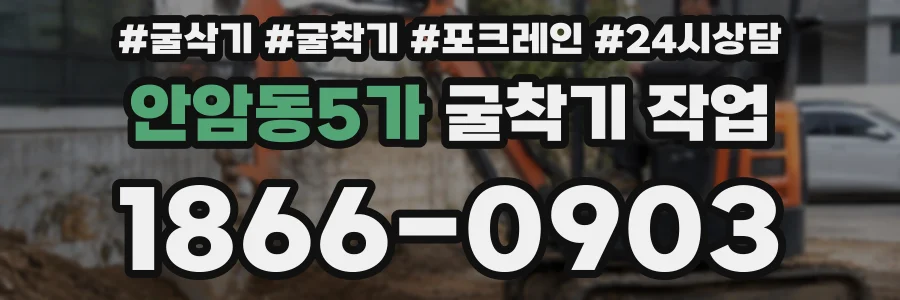 안암동5가 굴착기 작업