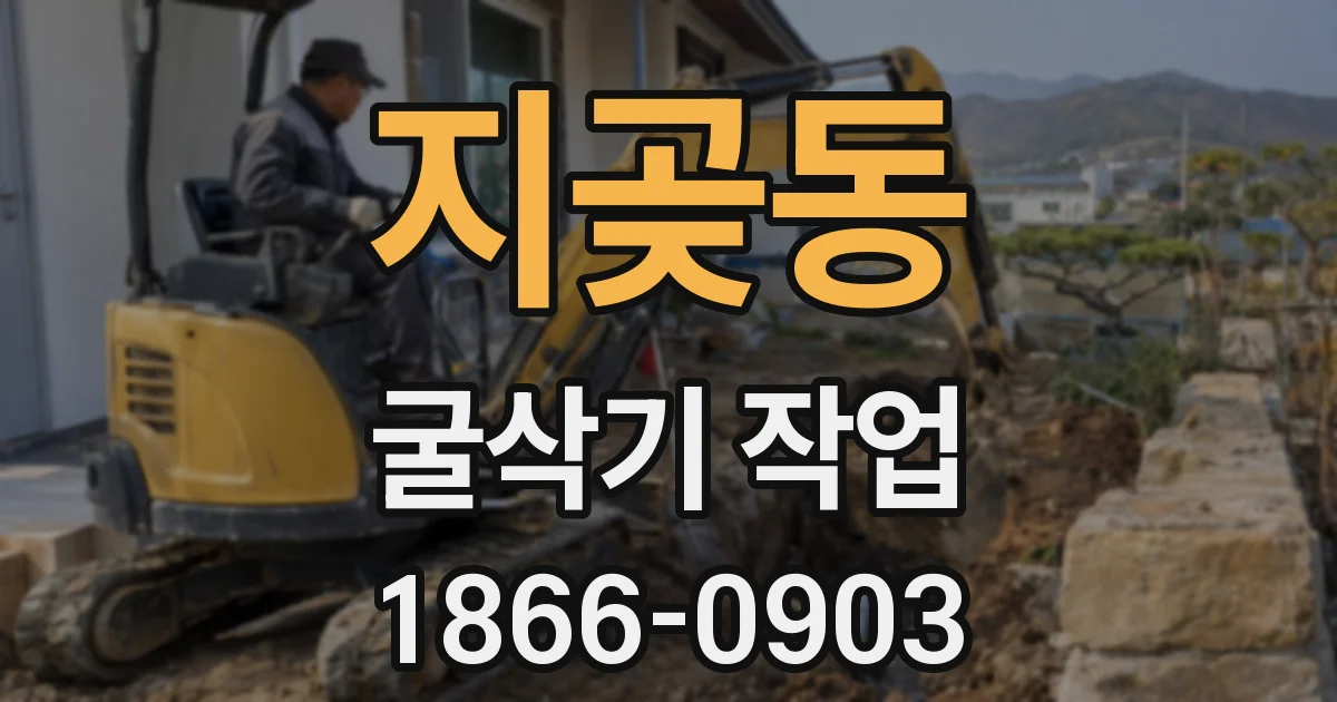 지곶동 굴삭기 작업