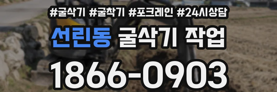 선린동 굴삭기 작업