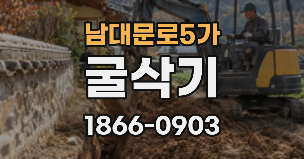 남대문로5가 굴삭기