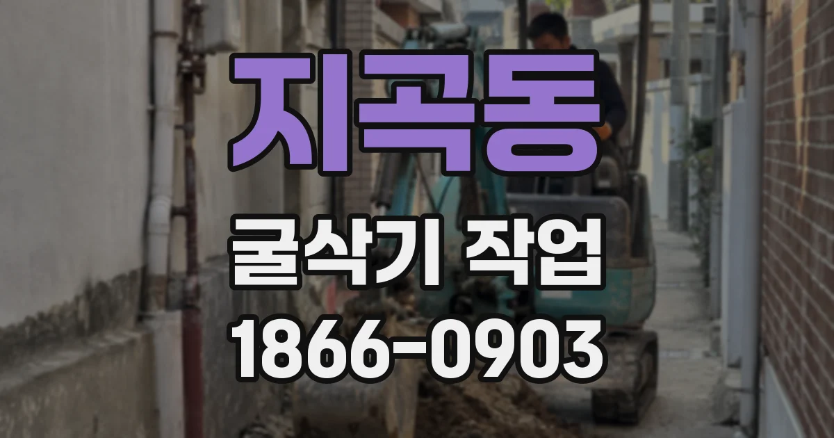 지곡동 굴삭기 작업