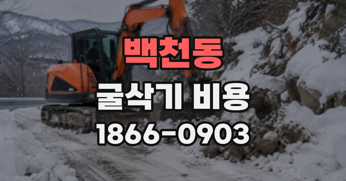 백천동 굴삭기비용
