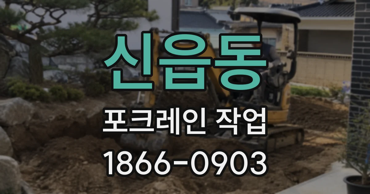 신읍동 포크레인 작업