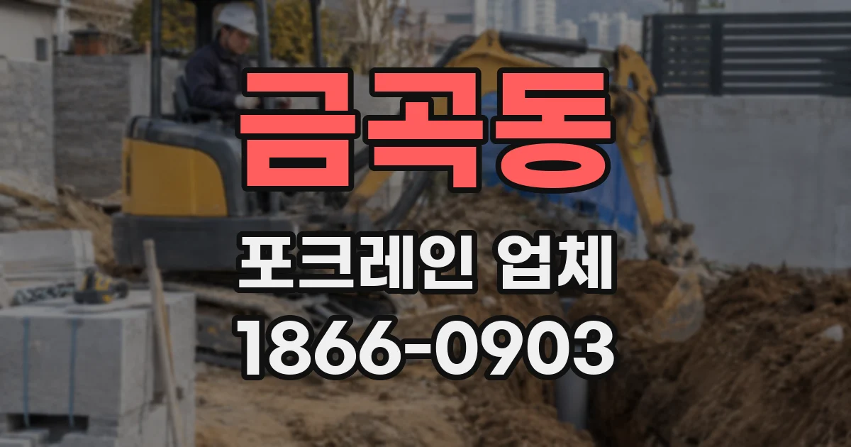 금곡동 포크레인 업체