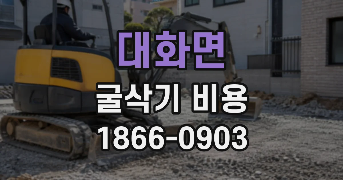 대화면 굴삭기비용