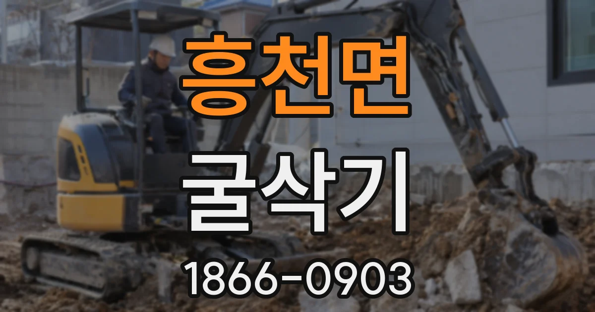 흥천면 굴삭기