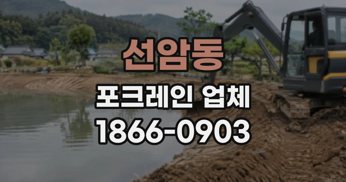 선암동 포크레인업체