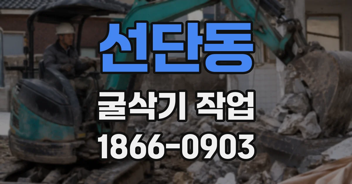 선단동 굴삭기 작업