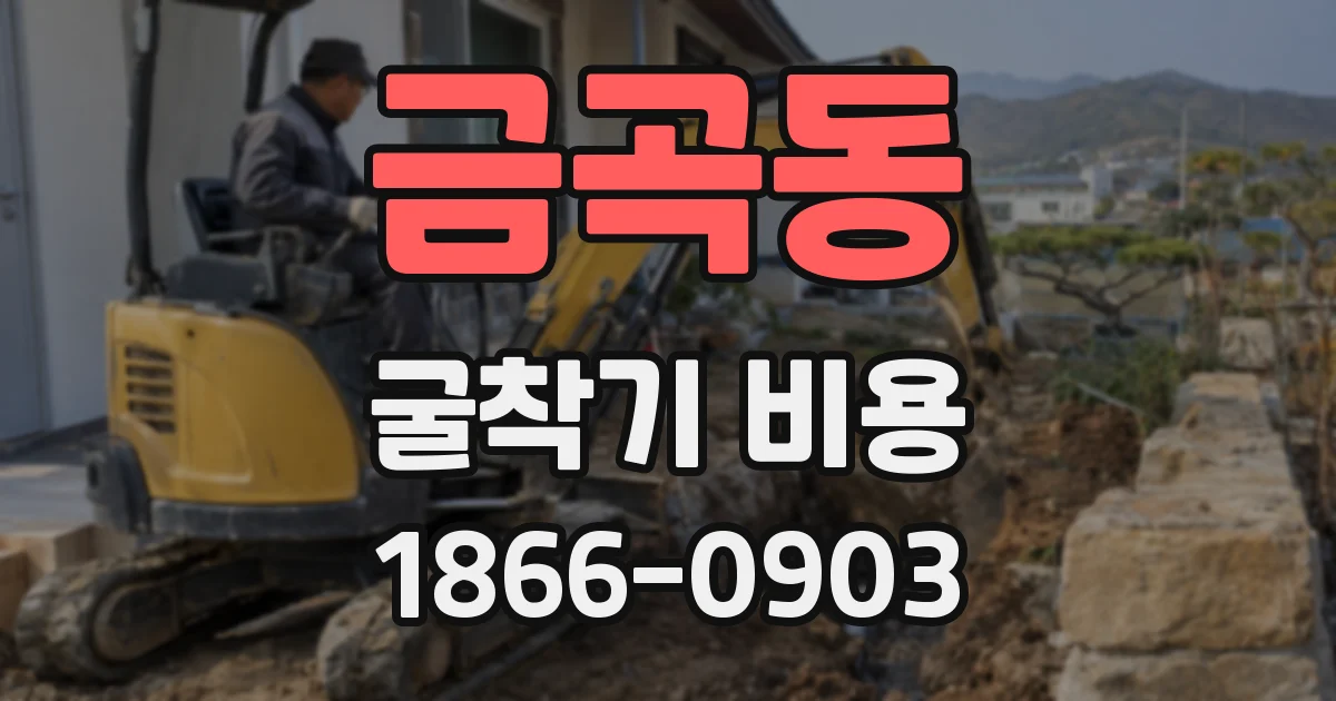 금곡동 굴착기 비용