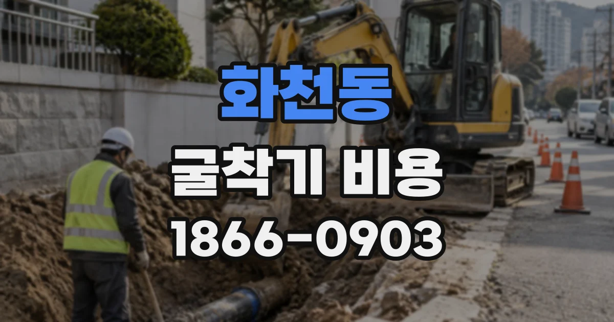 화천동 굴착기비용