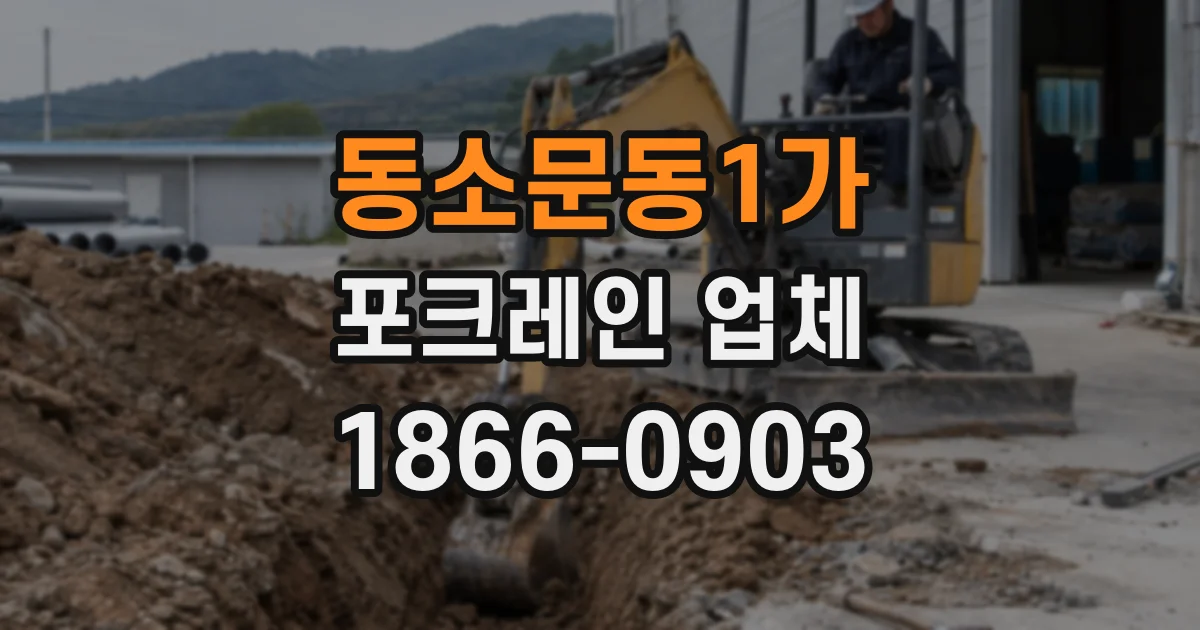 동소문동1가 포크레인 업체
