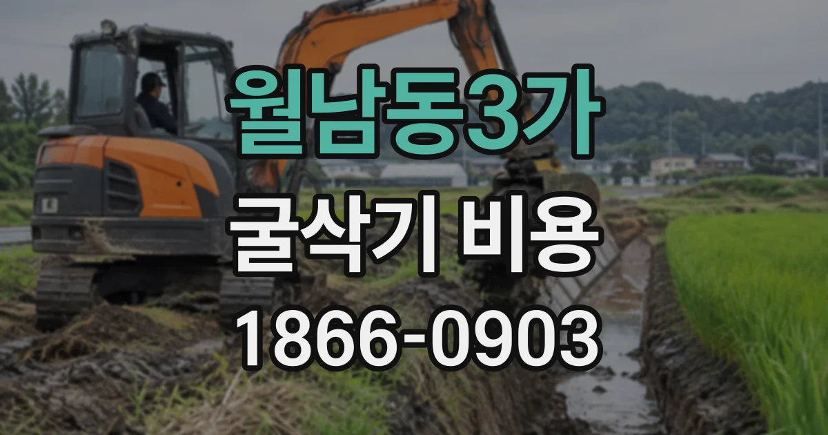월남동3가 굴삭기비용