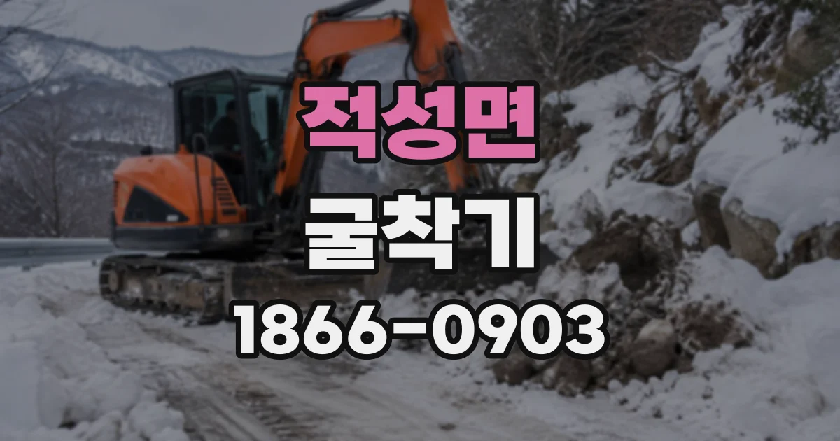 적성면 굴착기