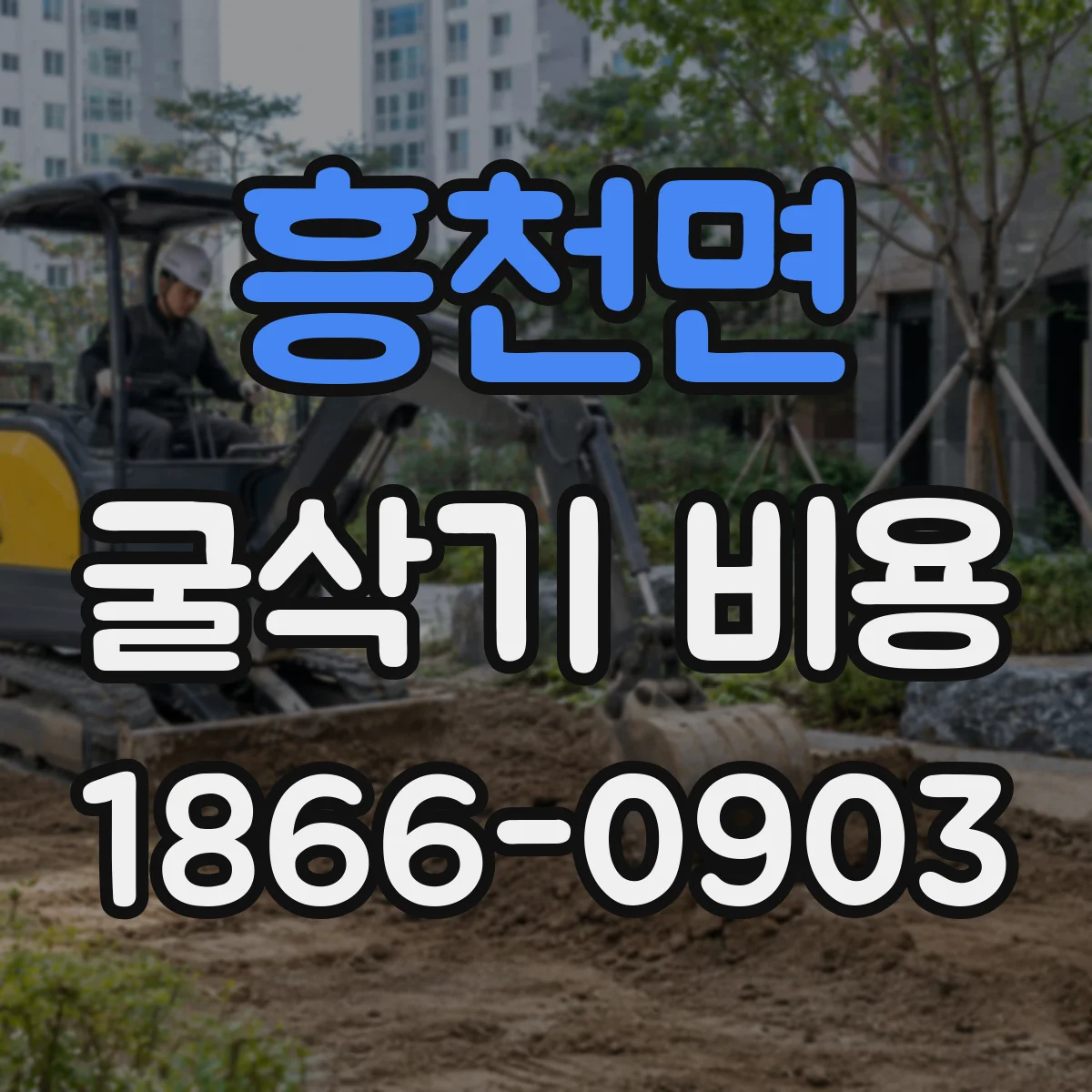 흥천면 굴삭기 비용