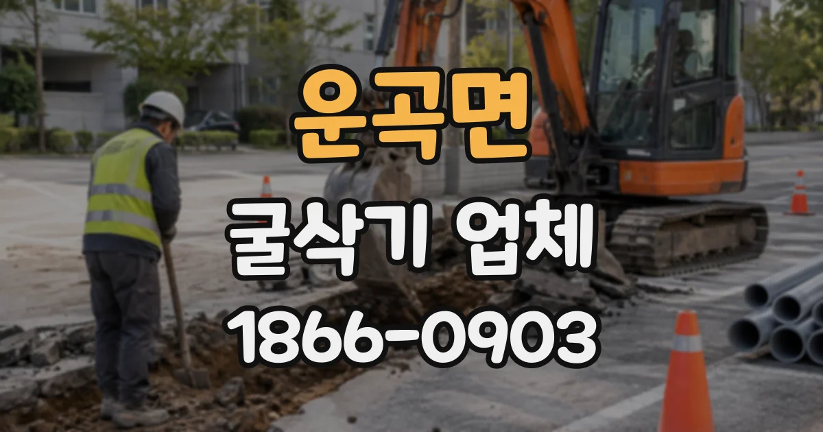 운곡면 굴삭기업체
