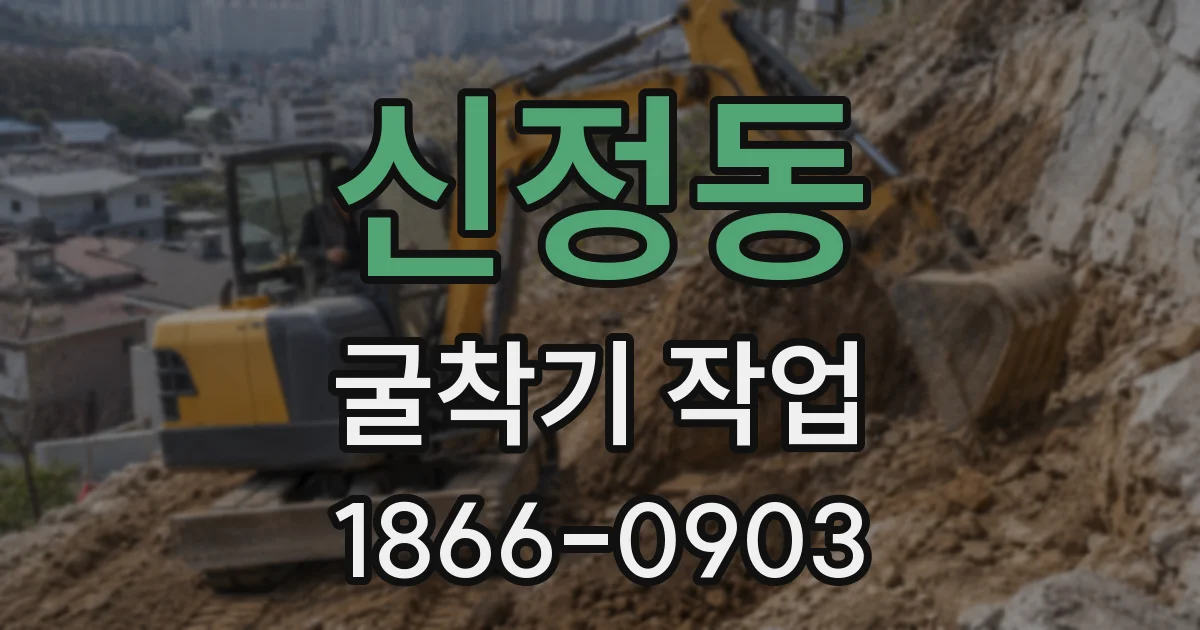 신정동 굴착기 작업