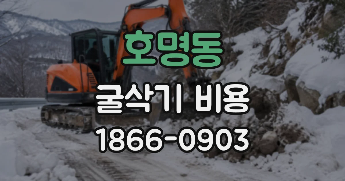 호명동 굴삭기비용