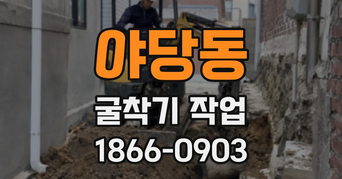 야당동 굴착기 작업