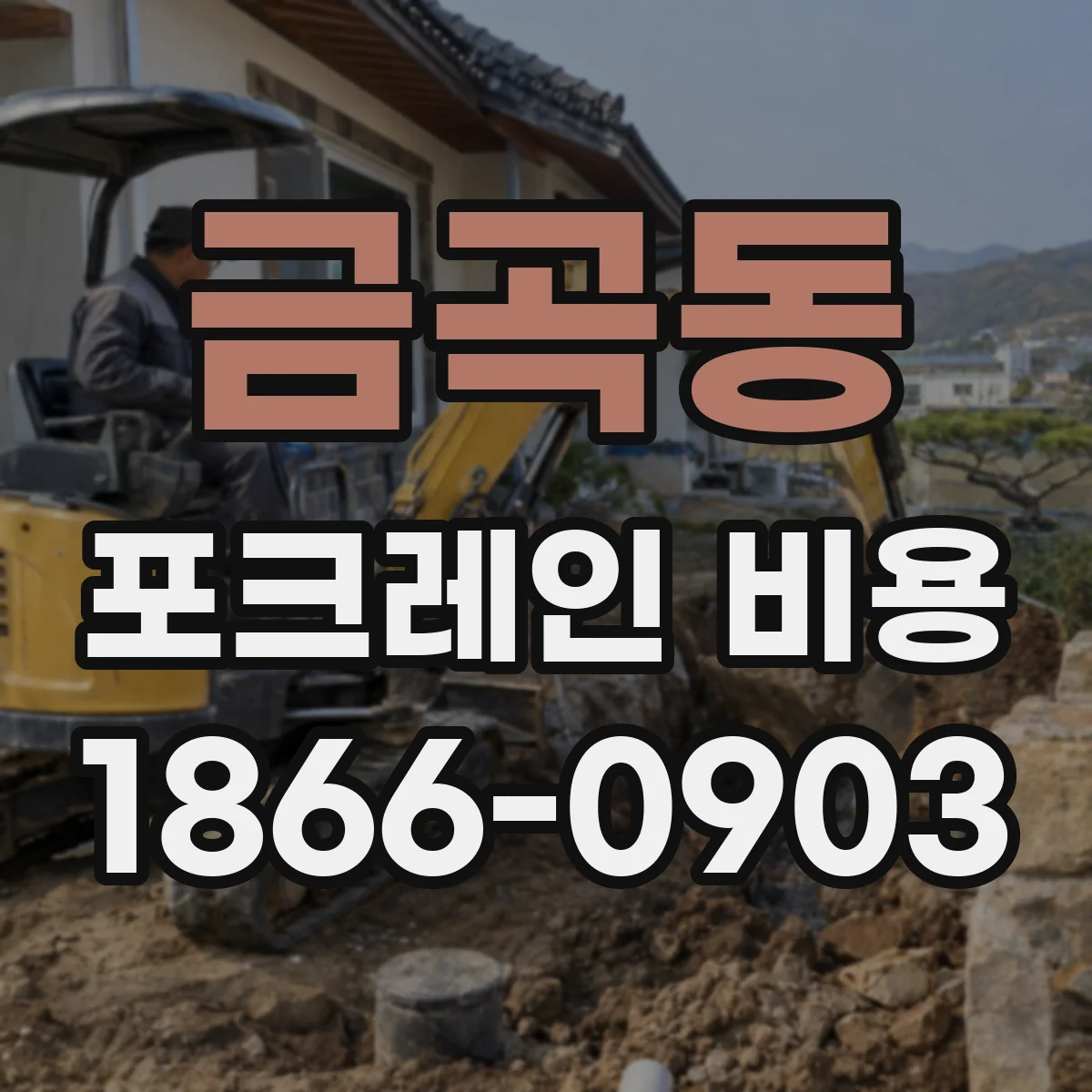 금곡동 포크레인 비용