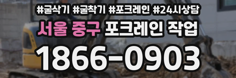 서울 중구 포크레인 작업