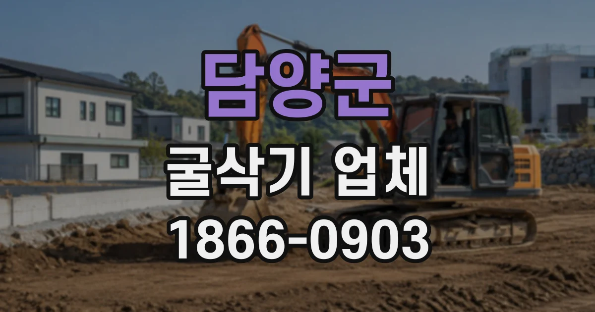 담양군 굴삭기업체