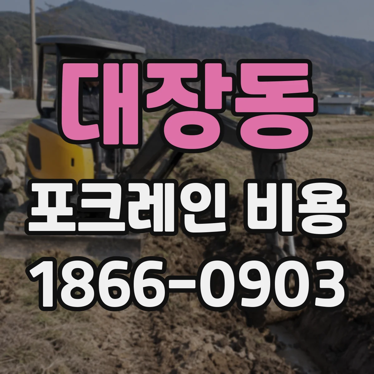 대장동 포크레인 비용