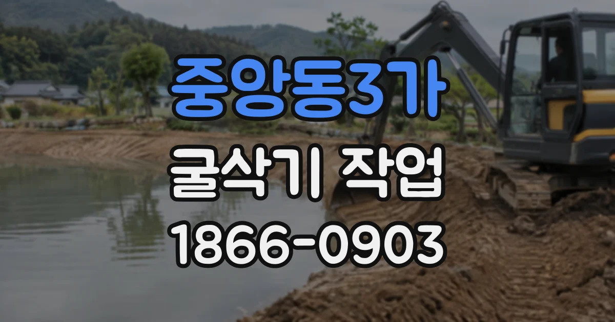 중앙동3가 굴삭기작업