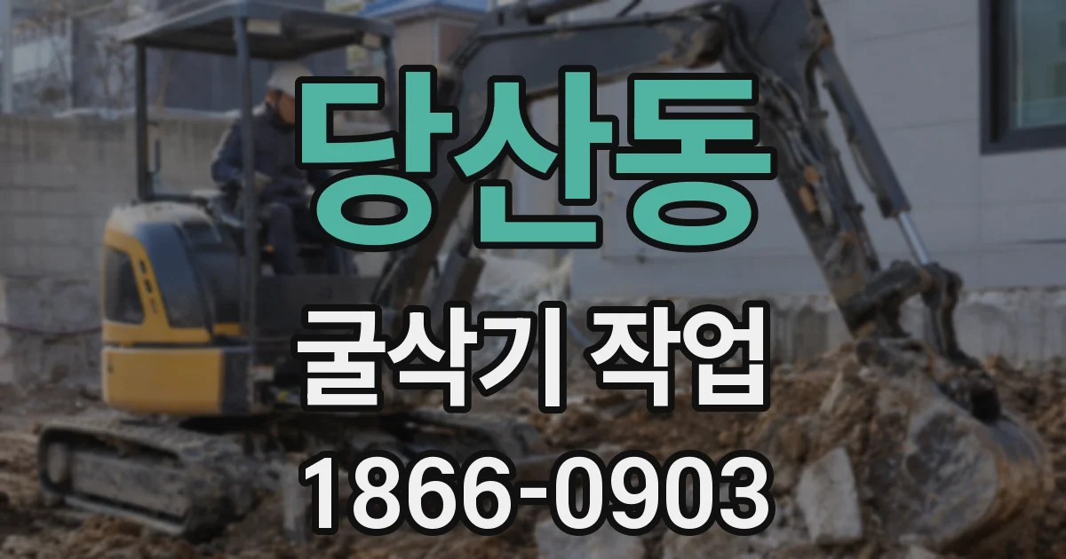 당산동 굴삭기 작업
