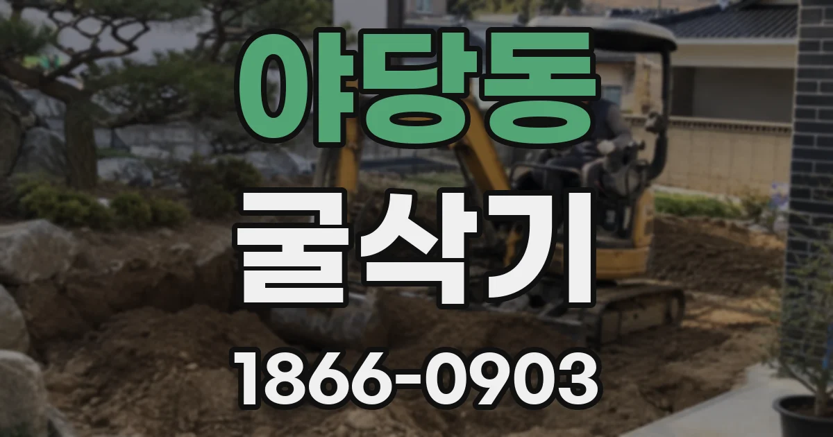 야당동 굴삭기