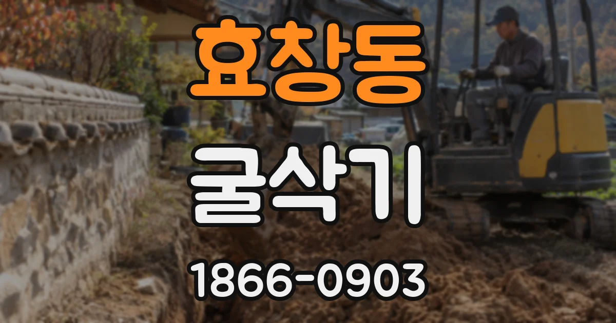 효창동 굴삭기