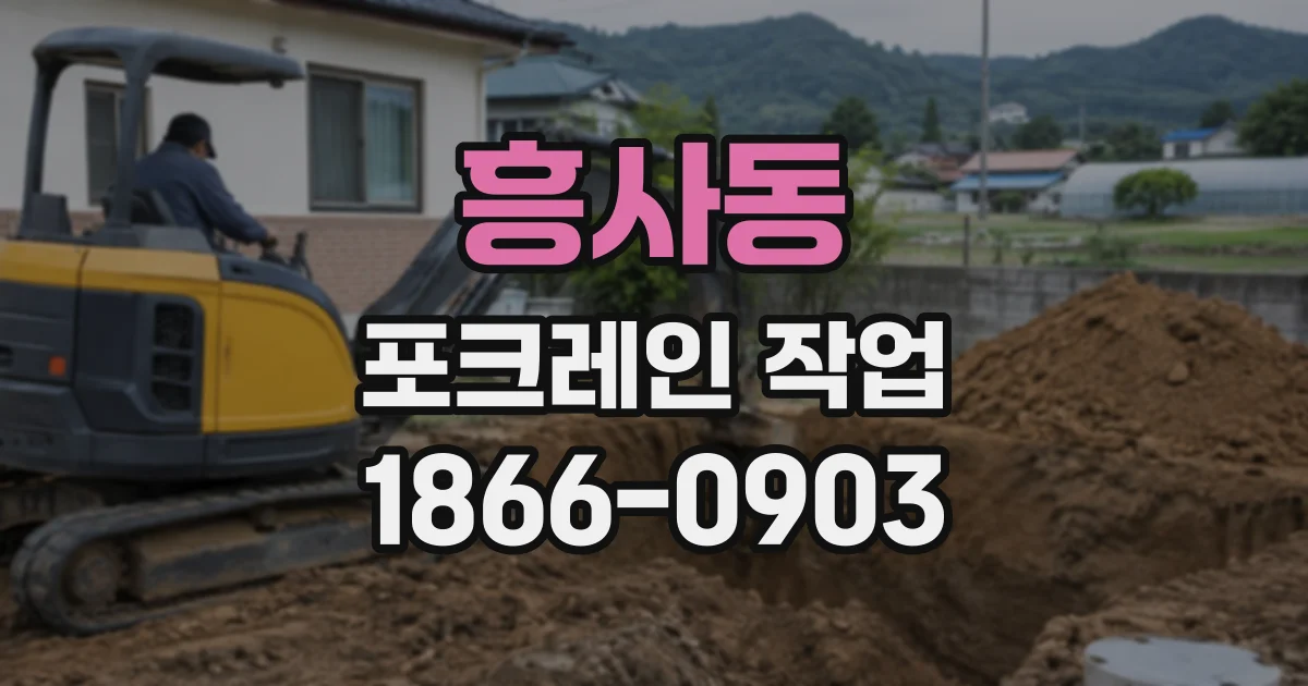 흥사동 포크레인작업