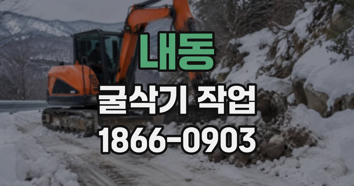 내동 굴삭기작업