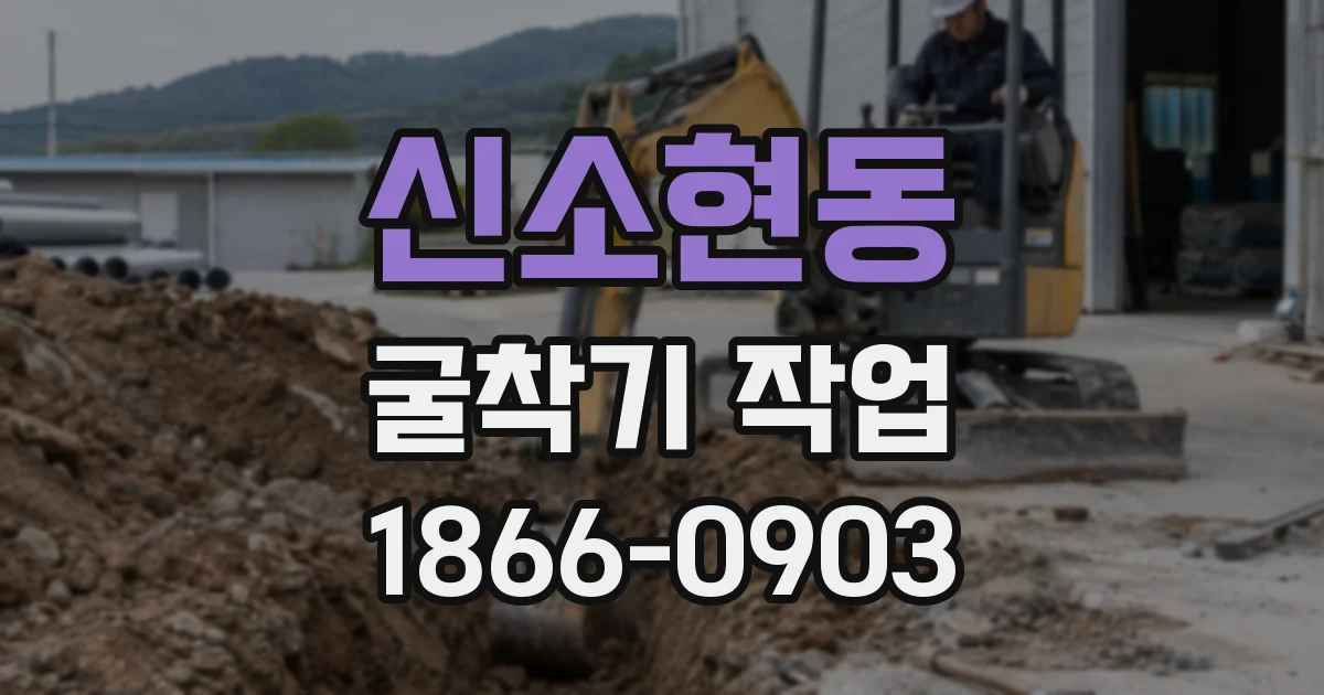 신소현동 굴착기 작업